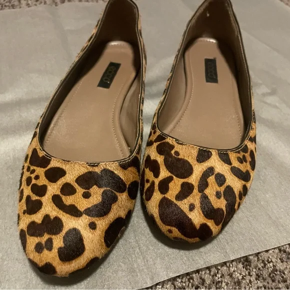 Ecco Calf Hair Leopard Flats - Picture 3 of 3